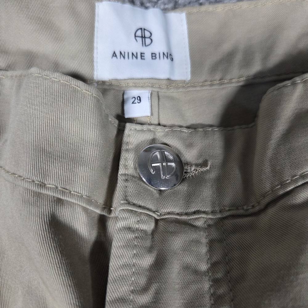 Anine Bing Briley Wide Leg Pants Oatmeal Size 29 - Picture 4 of 11